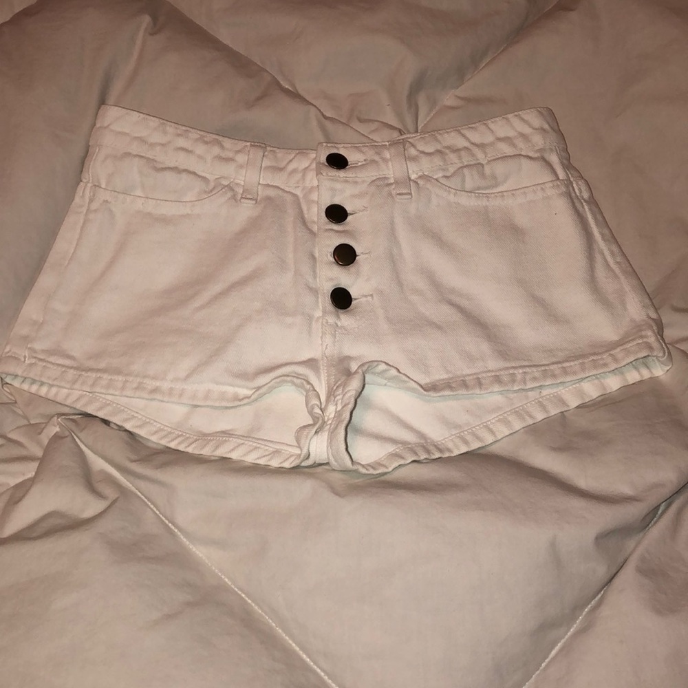 American Apparel High Waist Jean Shorts